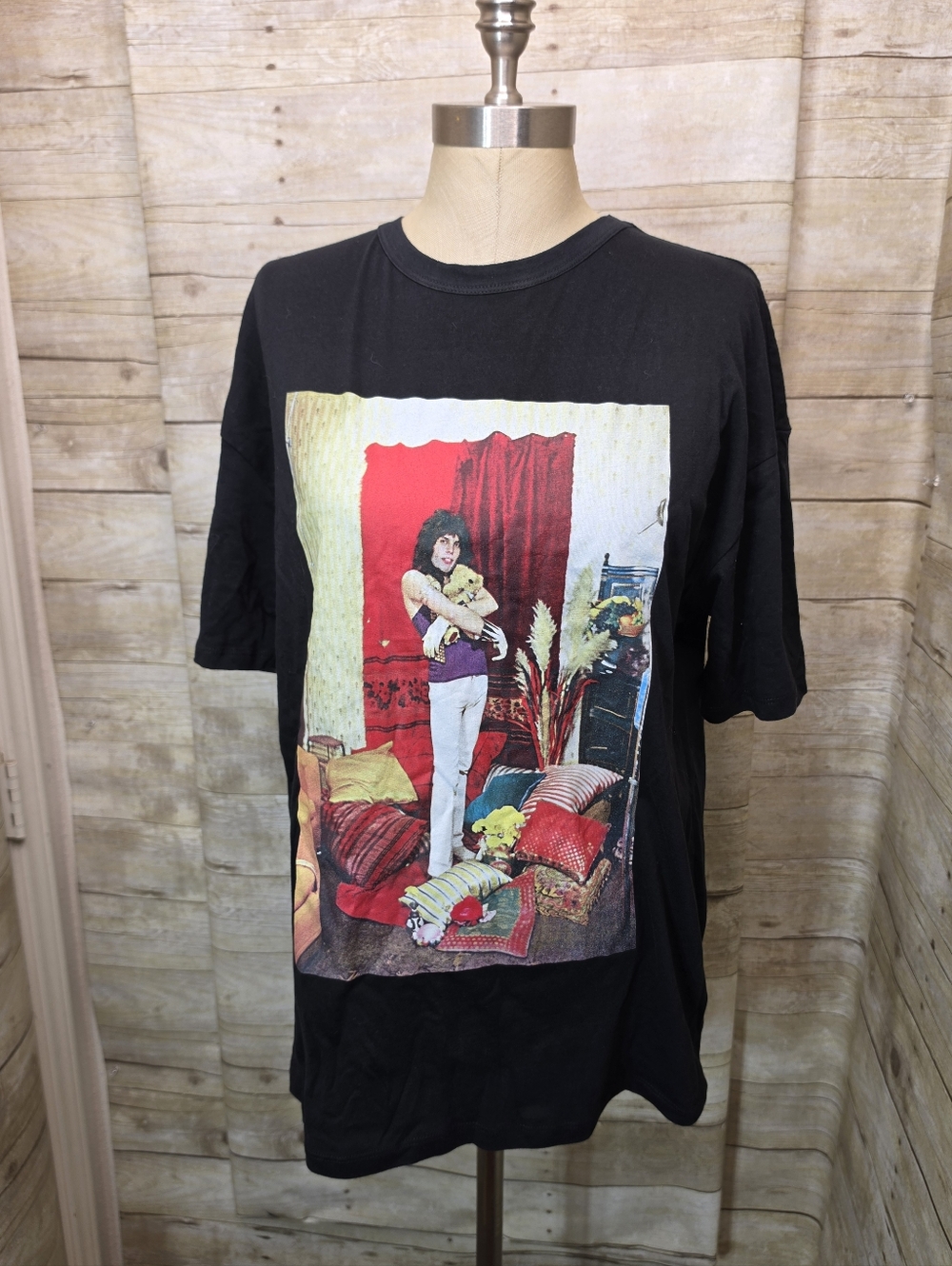 ZARA Black Tee with Signature 'Official Merch' Tag